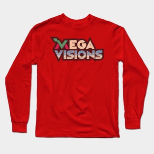 Mega Visions Logo - Red Long Sleeve T-Shirt